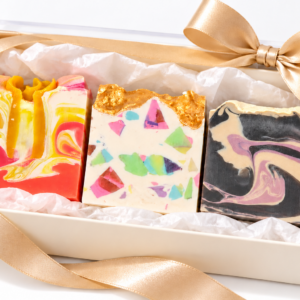 lavender , citrus orange . soap gift set