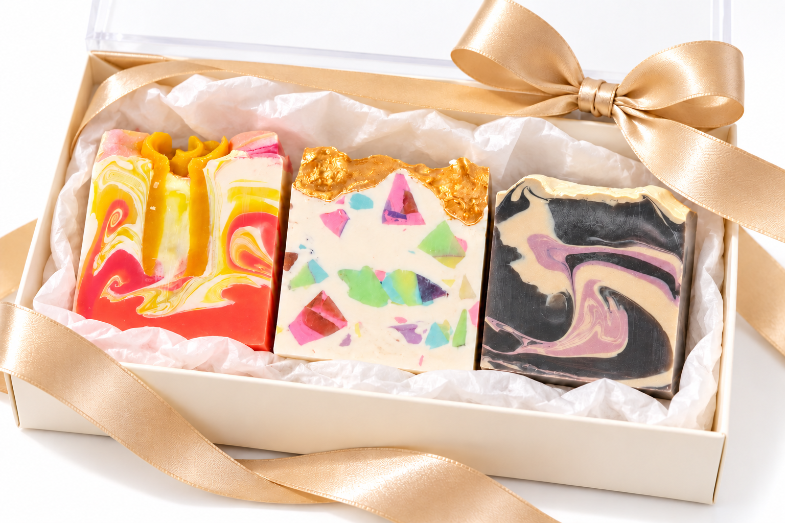 lavender , citrus orange . soap gift set