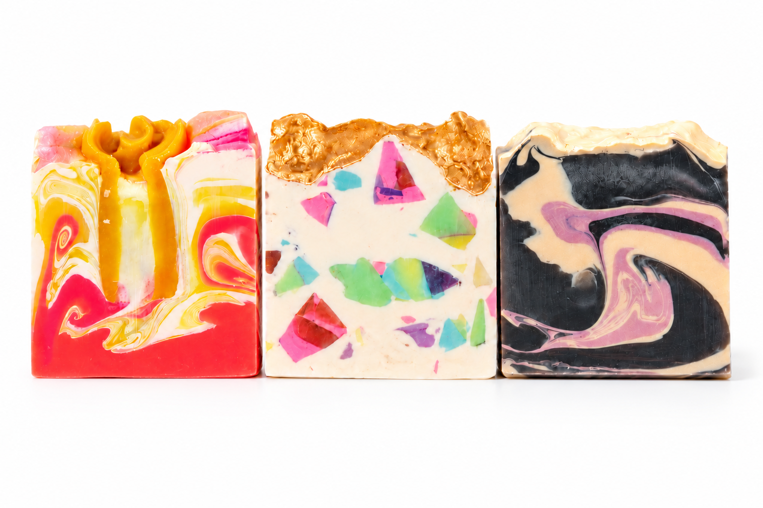 Bright Citrus Artisan Cold Process Soap. Lavender Vanilla. Mango Watermelon - Image 2